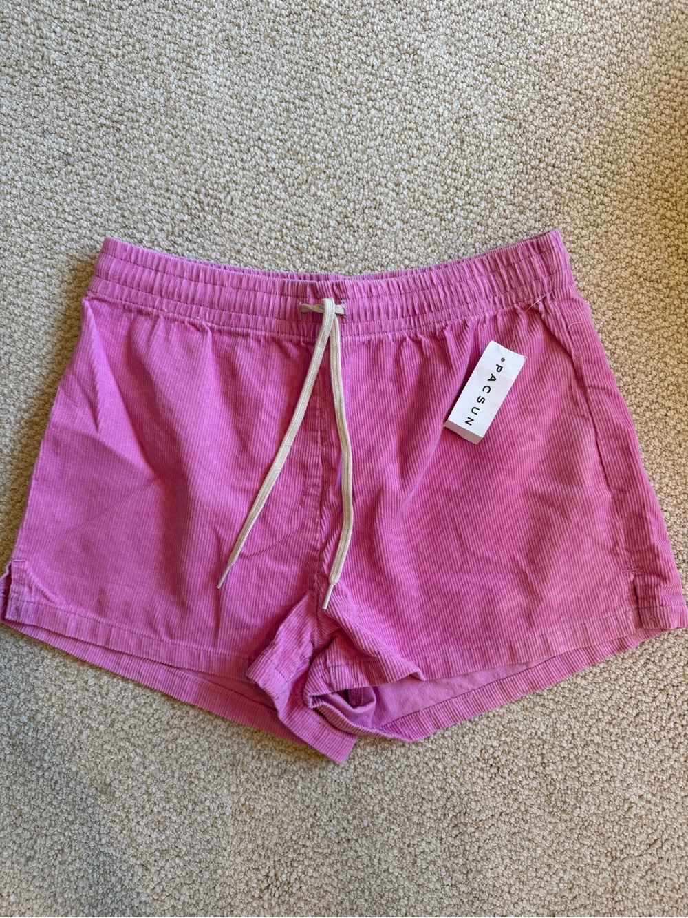 PacSun Hot Pink Corduroy Elastic Drawstring Shorts